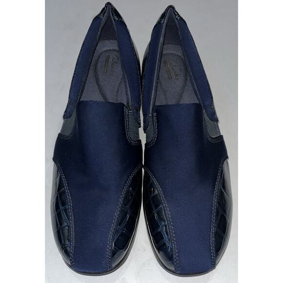 Clarks Women’s Navy Gael Beam Slip On Flats Shoes 8.5W Style 0614 - Picture 9 of 9